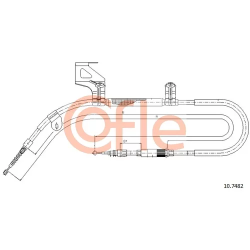 Ťažné lanko parkovacej brzdy COFLE 10.7482