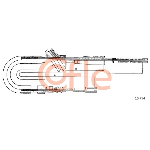 Ťažné lanko parkovacej brzdy COFLE 10.754