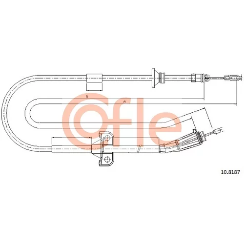 Ťažné lanko parkovacej brzdy COFLE 10.8187