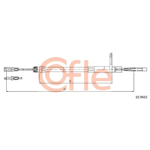 Ťažné lanko parkovacej brzdy COFLE 10.9432