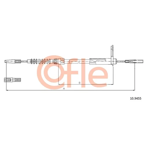 Ťažné lanko parkovacej brzdy COFLE 10.9455