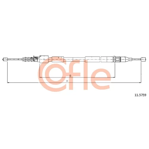 Ťažné lanko parkovacej brzdy COFLE 11.5759