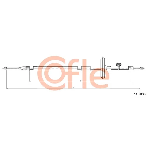 Ťažné lanko parkovacej brzdy COFLE 11.5833