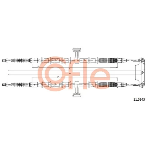 Ťažné lanko parkovacej brzdy COFLE 11.5945