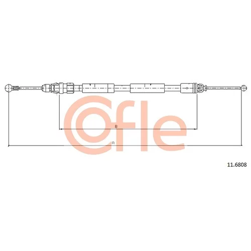 Ťažné lanko parkovacej brzdy COFLE 11.6808