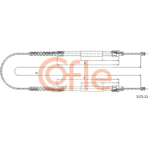 Ťažné lanko parkovacej brzdy COFLE 1171.11