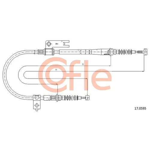Ťažné lanko parkovacej brzdy COFLE 17.0595