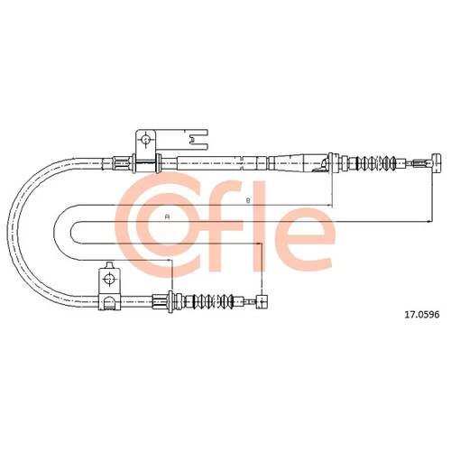 Ťažné lanko parkovacej brzdy 17.0596 /COFLE/