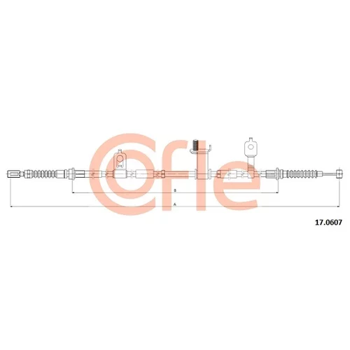 Ťažné lanko parkovacej brzdy COFLE 17.0607