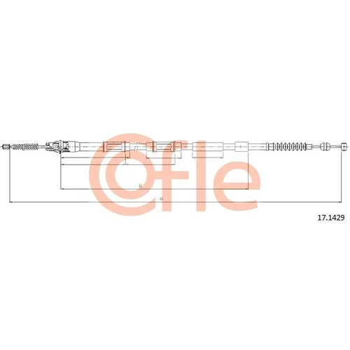 Ťažné lanko parkovacej brzdy COFLE 17.1429