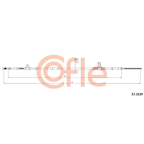 Ťažné lanko parkovacej brzdy COFLE 17.2119