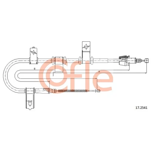Ťažné lanko parkovacej brzdy COFLE 17.2541