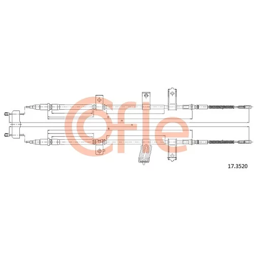 Ťažné lanko parkovacej brzdy COFLE 17.3520