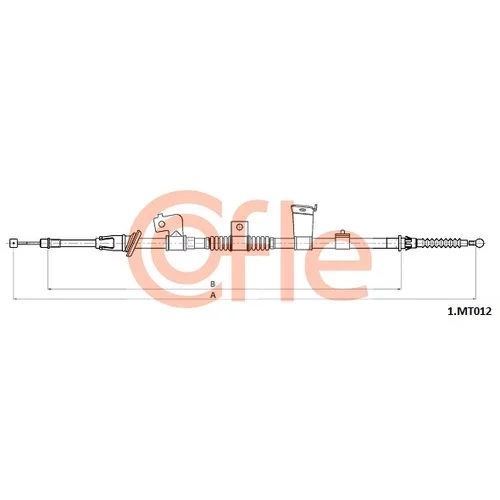 Ťažné lanko parkovacej brzdy 92.1.MT012 /COFLE/