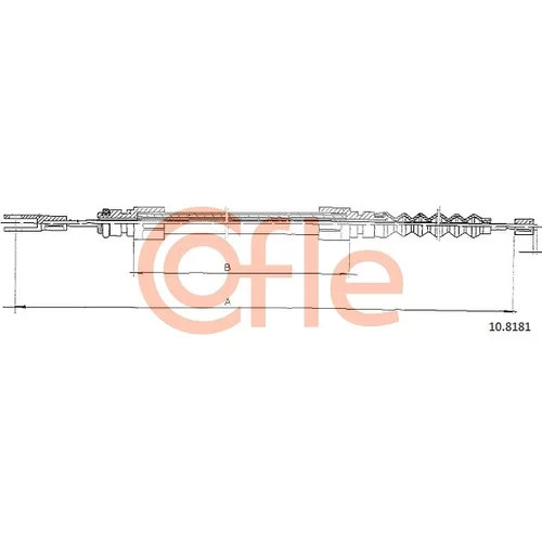 Ťažné lanko parkovacej brzdy COFLE 92.10.8181