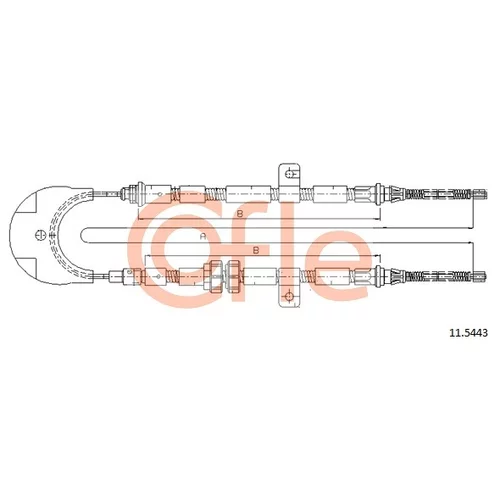 Ťažné lanko parkovacej brzdy COFLE 92.11.5443