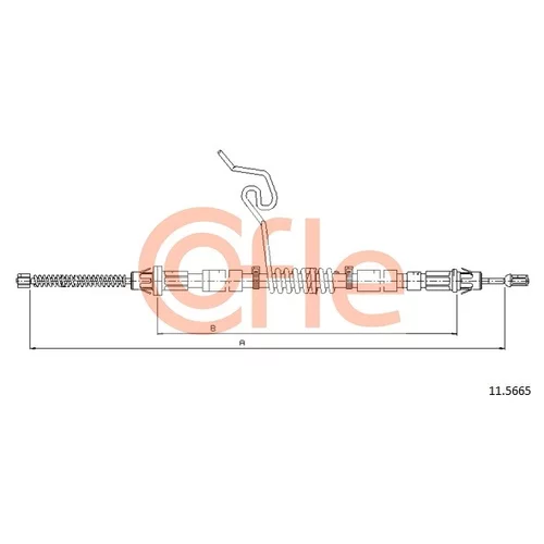 Ťažné lanko parkovacej brzdy COFLE 92.11.5665