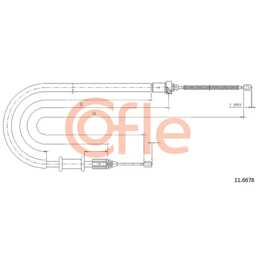 Ťažné lanko parkovacej brzdy COFLE 92.11.6678