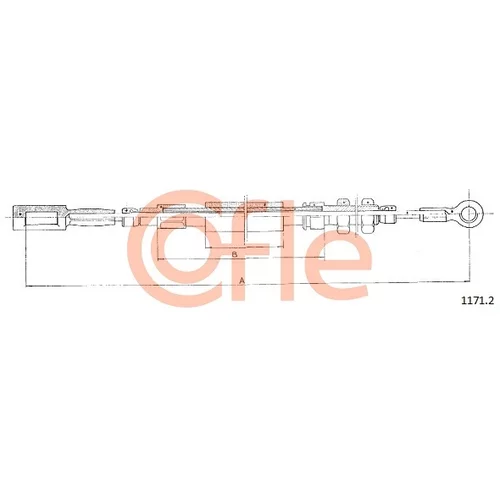 Ťažné lanko parkovacej brzdy COFLE 92.1171.2