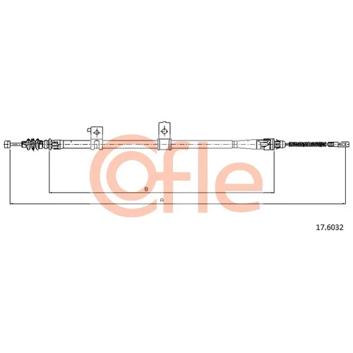 Ťažné lanko parkovacej brzdy COFLE 92.17.6032