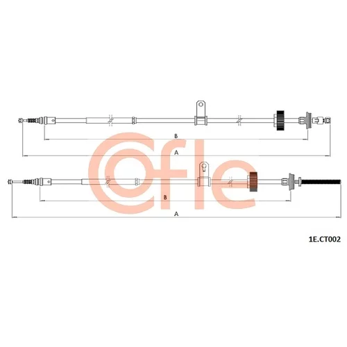Ťažné lanko parkovacej brzdy COFLE 92.1E.CT002