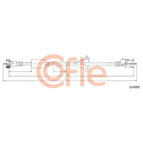 Hriadeľ tachometra COFLE S1H001