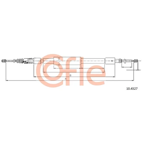 Ťažné lanko parkovacej brzdy COFLE 10.4527