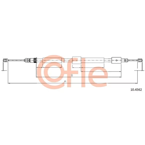 Ťažné lanko parkovacej brzdy COFLE 10.4562