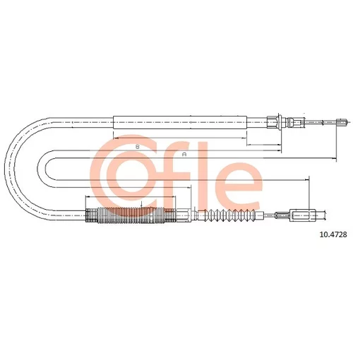 Ťažné lanko parkovacej brzdy COFLE 10.4728