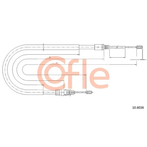 Ťažné lanko parkovacej brzdy COFLE 10.6036