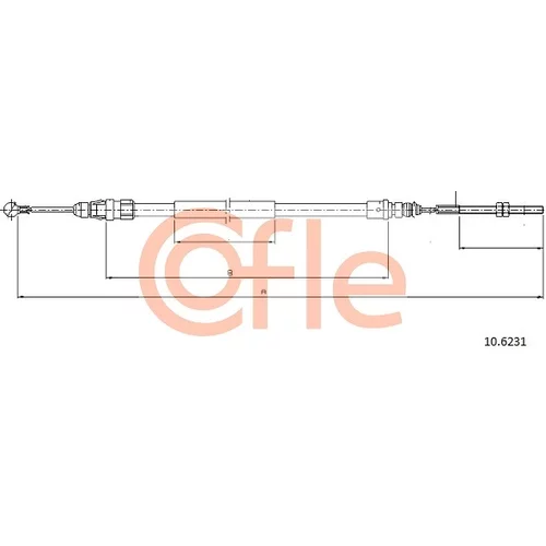 Ťažné lanko parkovacej brzdy COFLE 10.6231