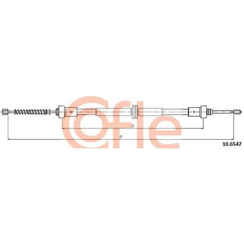 Ťažné lanko parkovacej brzdy COFLE 10.6547