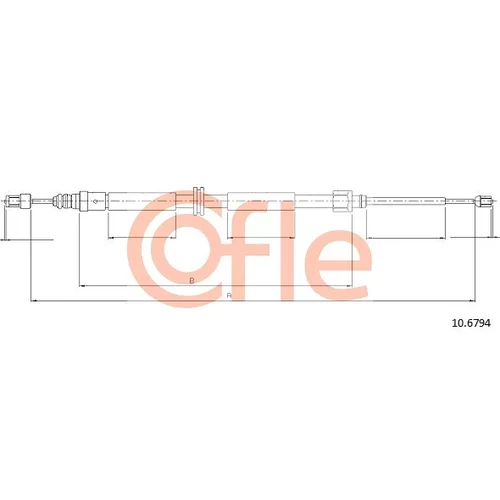 Ťažné lanko parkovacej brzdy COFLE 10.6794
