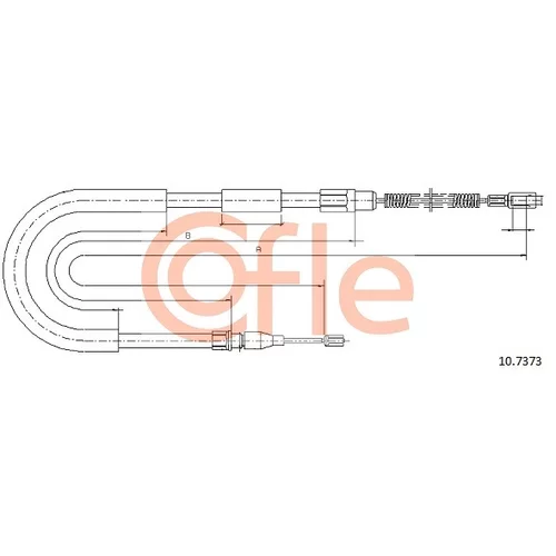 Ťažné lanko parkovacej brzdy COFLE 10.7373