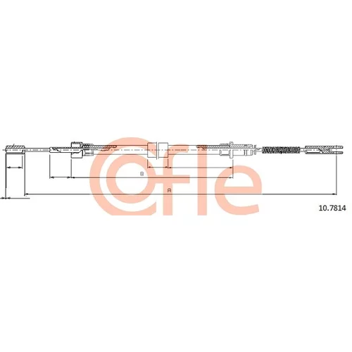 Ťažné lanko parkovacej brzdy COFLE 10.7814