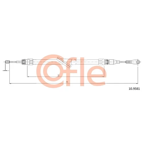 Ťažné lanko parkovacej brzdy COFLE 10.9581