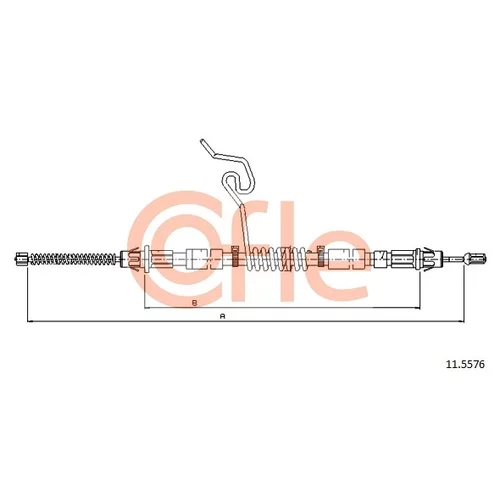 Ťažné lanko parkovacej brzdy COFLE 11.5576