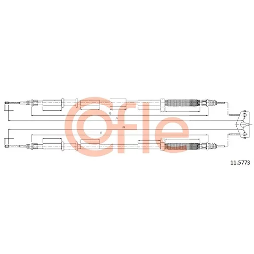 Ťažné lanko parkovacej brzdy COFLE 11.5773