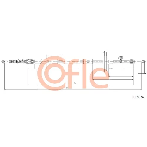 Ťažné lanko parkovacej brzdy COFLE 11.5824