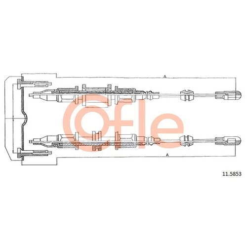 Ťažné lanko parkovacej brzdy COFLE 11.5853
