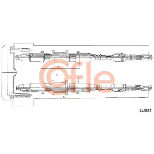 Ťažné lanko parkovacej brzdy COFLE 11.5855