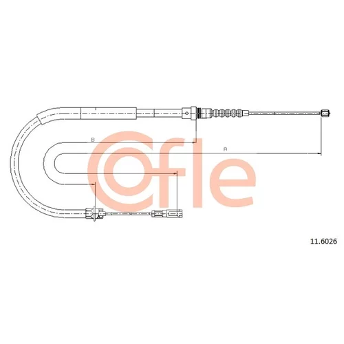 Ťažné lanko parkovacej brzdy COFLE 11.6026