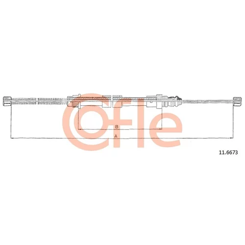 Ťažné lanko parkovacej brzdy COFLE 11.6673