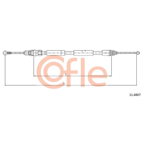 Ťažné lanko parkovacej brzdy COFLE 11.6807