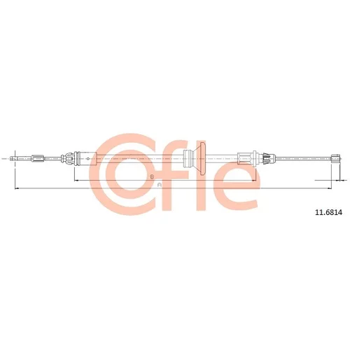 Ťažné lanko parkovacej brzdy COFLE 11.6814
