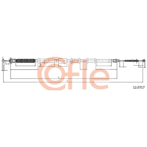 Ťažné lanko parkovacej brzdy COFLE 12.0717