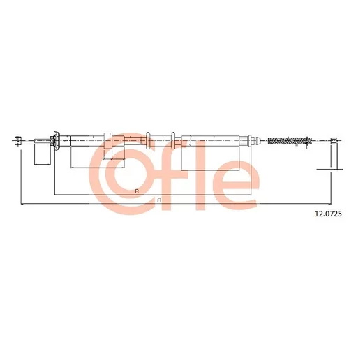 Ťažné lanko parkovacej brzdy COFLE 12.0725