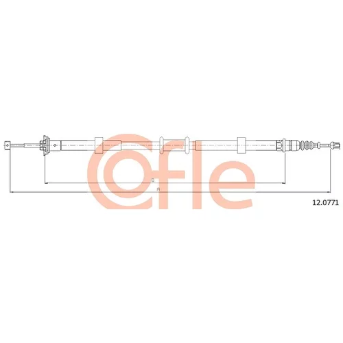 Ťažné lanko parkovacej brzdy COFLE 12.0771
