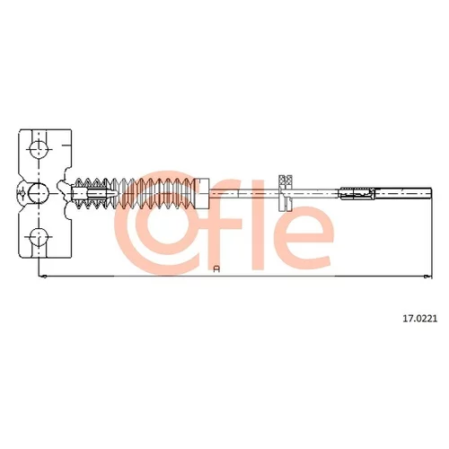 Ťažné lanko parkovacej brzdy COFLE 17.0221