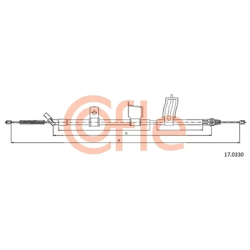 Ťažné lanko parkovacej brzdy COFLE 17.0330